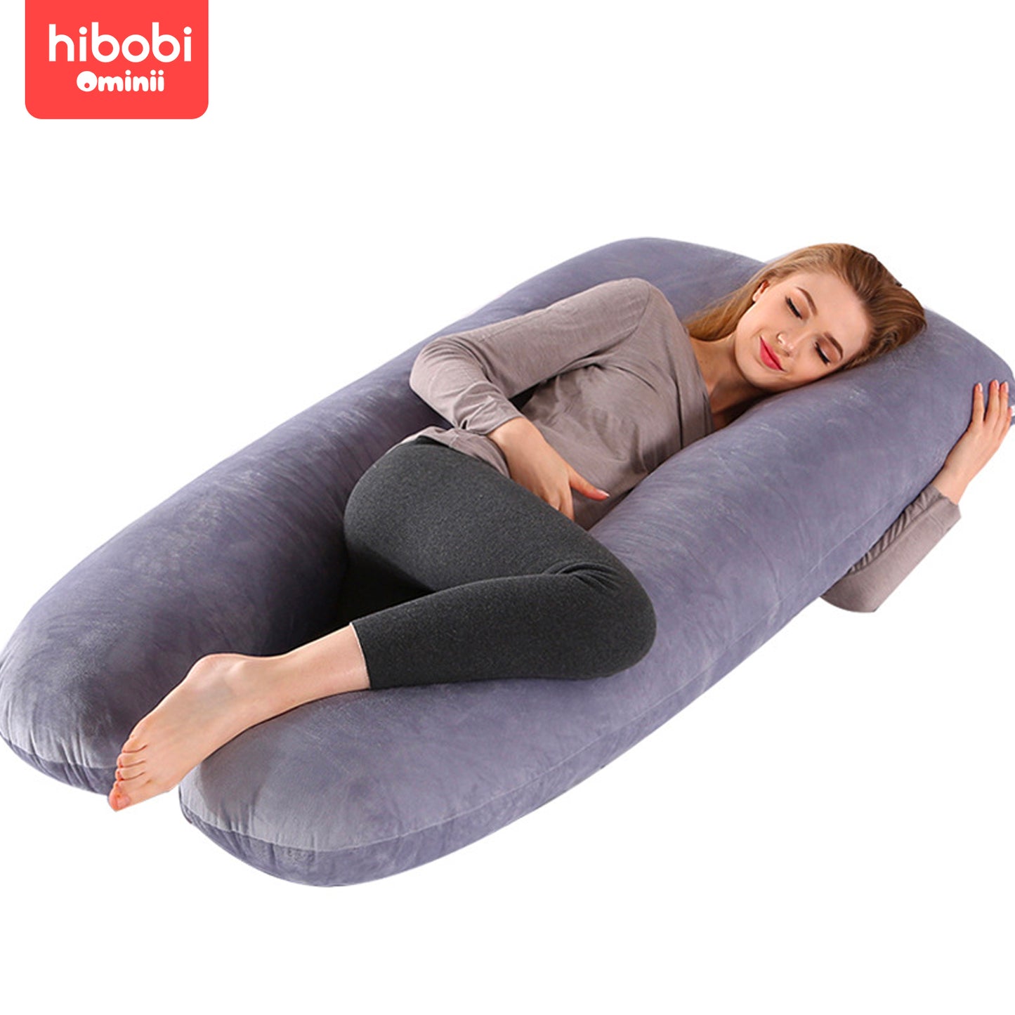 Hibobi Ominni Pregnancy Pillow, 140cm Length, Full U Shape Body Pillow, Pregnancy Pillow for Sleeping, Adult Body Pillow, Maternity Pillow and Pregnancy Essentials.
