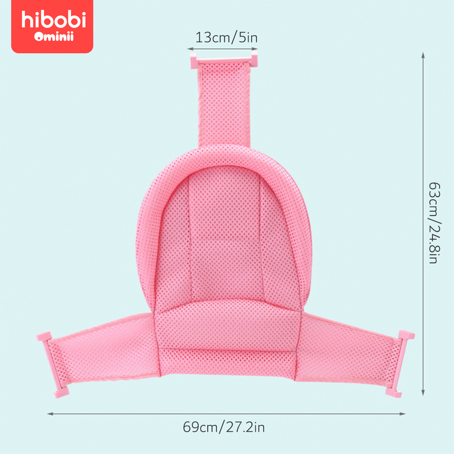 Hibobi Ominni Infant Bathtub Mesh, Infant Bathtub Cushion, Anti-Slip Bathtub Mesh, Three Layers of Leak-Proof Lining, Skin Friendly Fabric, Use for Newborns and Toddlers