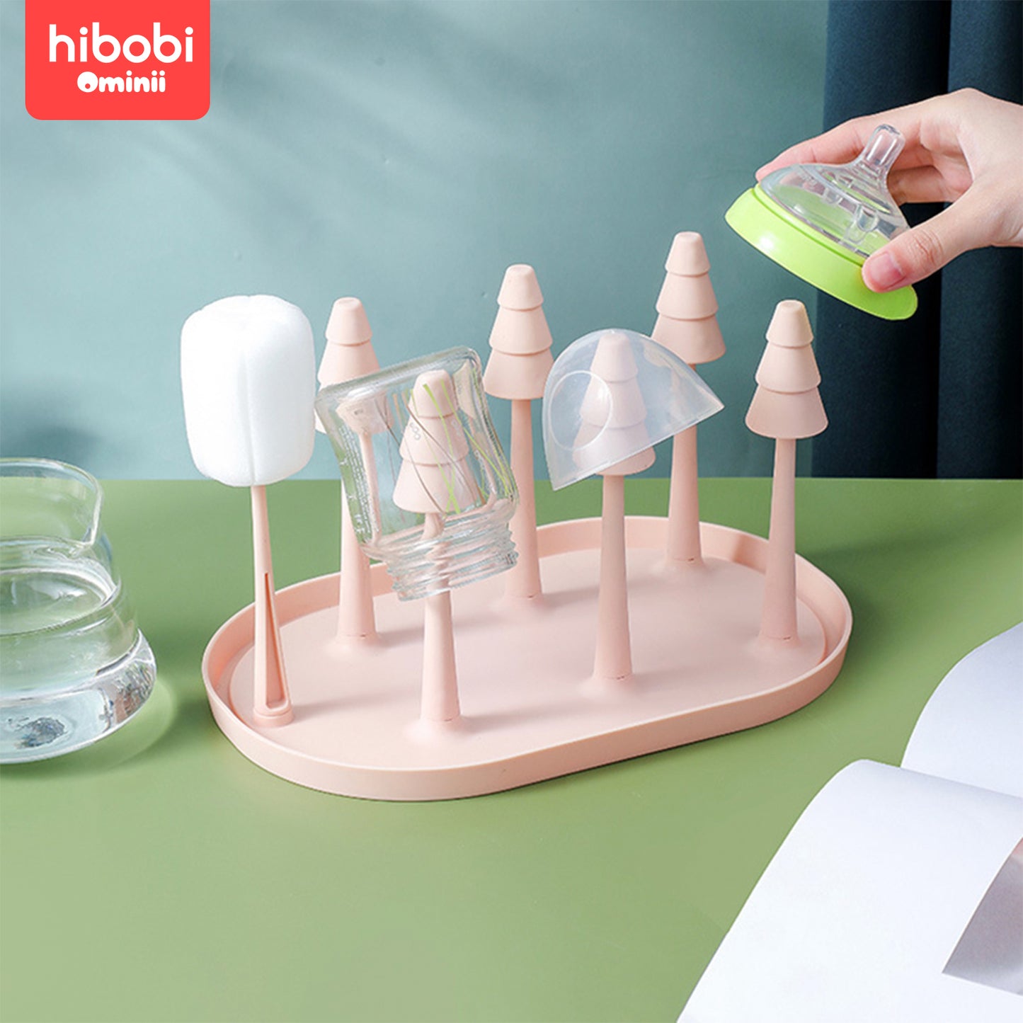 Hibobi Ominni Kitchen Inverted Cup Holder, Used to Hold Coffee Cups, Bottles, Drains and Nipples, Essential for Mom.