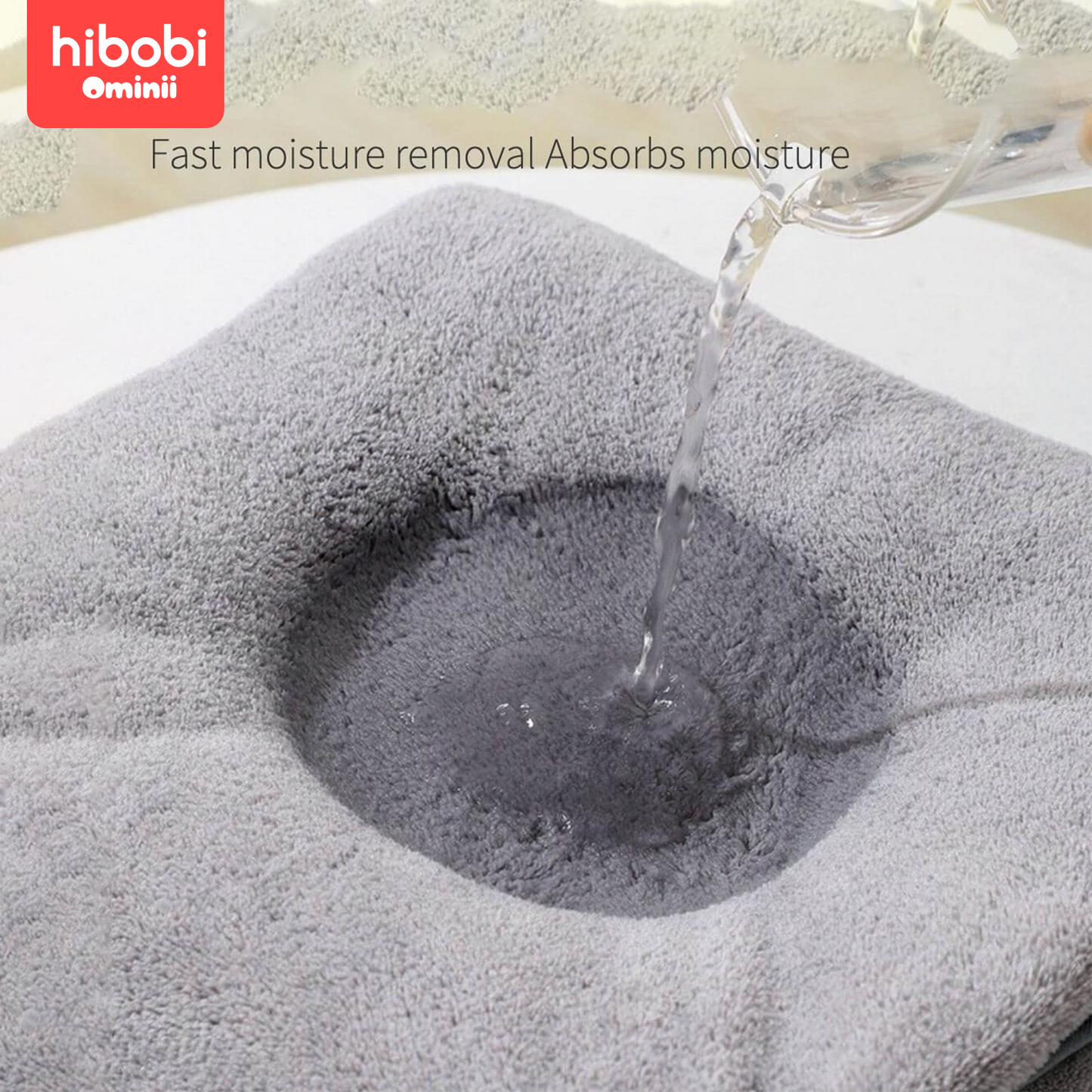 Hibobi Ominni Hooded Infant Bath Towel, Large Size 80 x 80 cm for Infants, Unique Cotton Animal Design for Your Baby, Super Soft, High Absorbency and No Lumping, Suitable for Boys and Girls