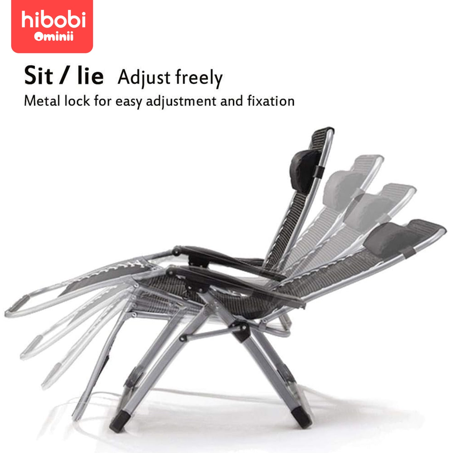 Hibobi Ominni portable beach chairs for sunbathing on balcony, outdoor camping and home for afternoon leisure. Back office chairs for lazy man (with cup holder)