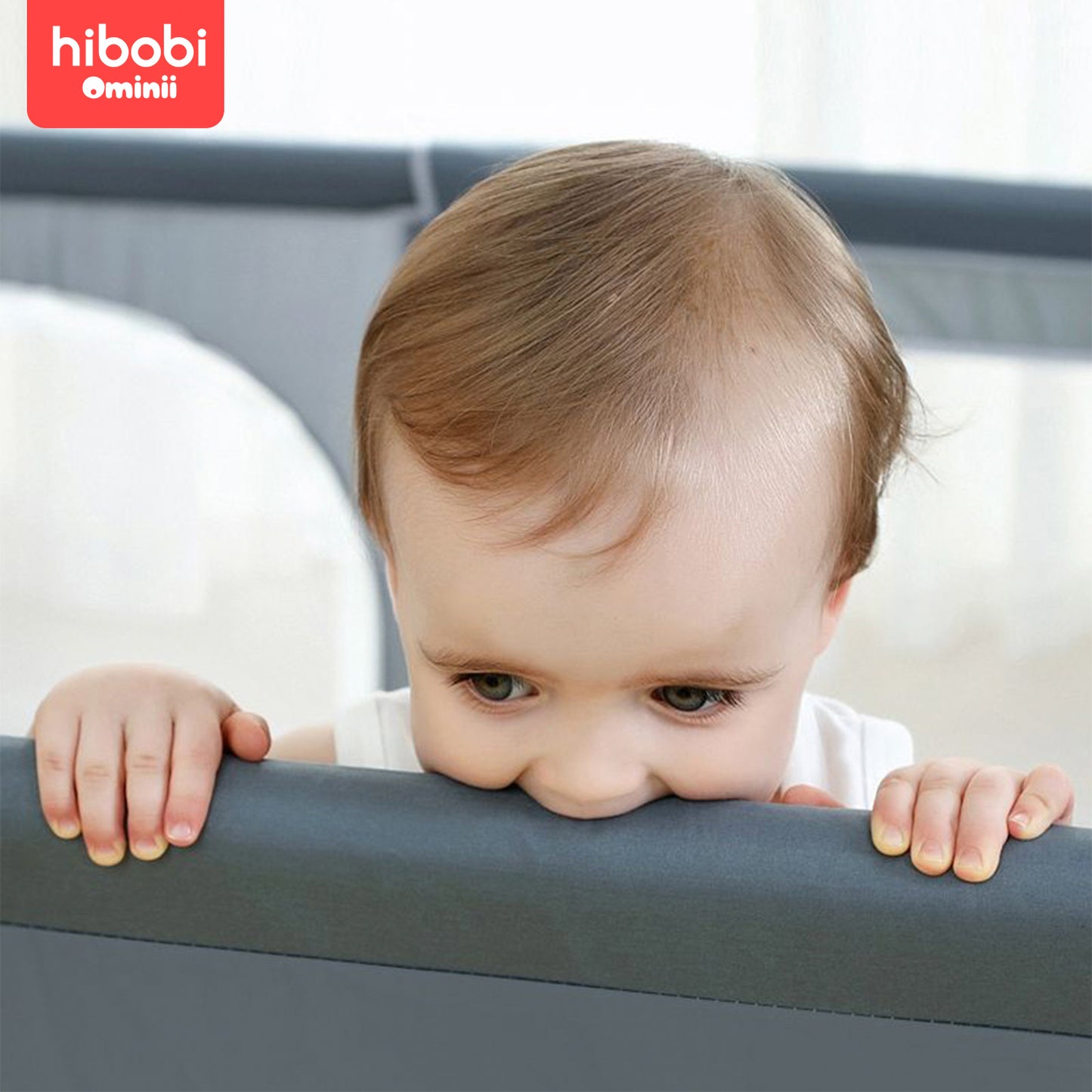 Hibobi Ominni Baby Playground, Fabric Play Park for Kids, Strong and Durable Indoor Outdoor Play Barrier, 50 Colorful Sea Balls