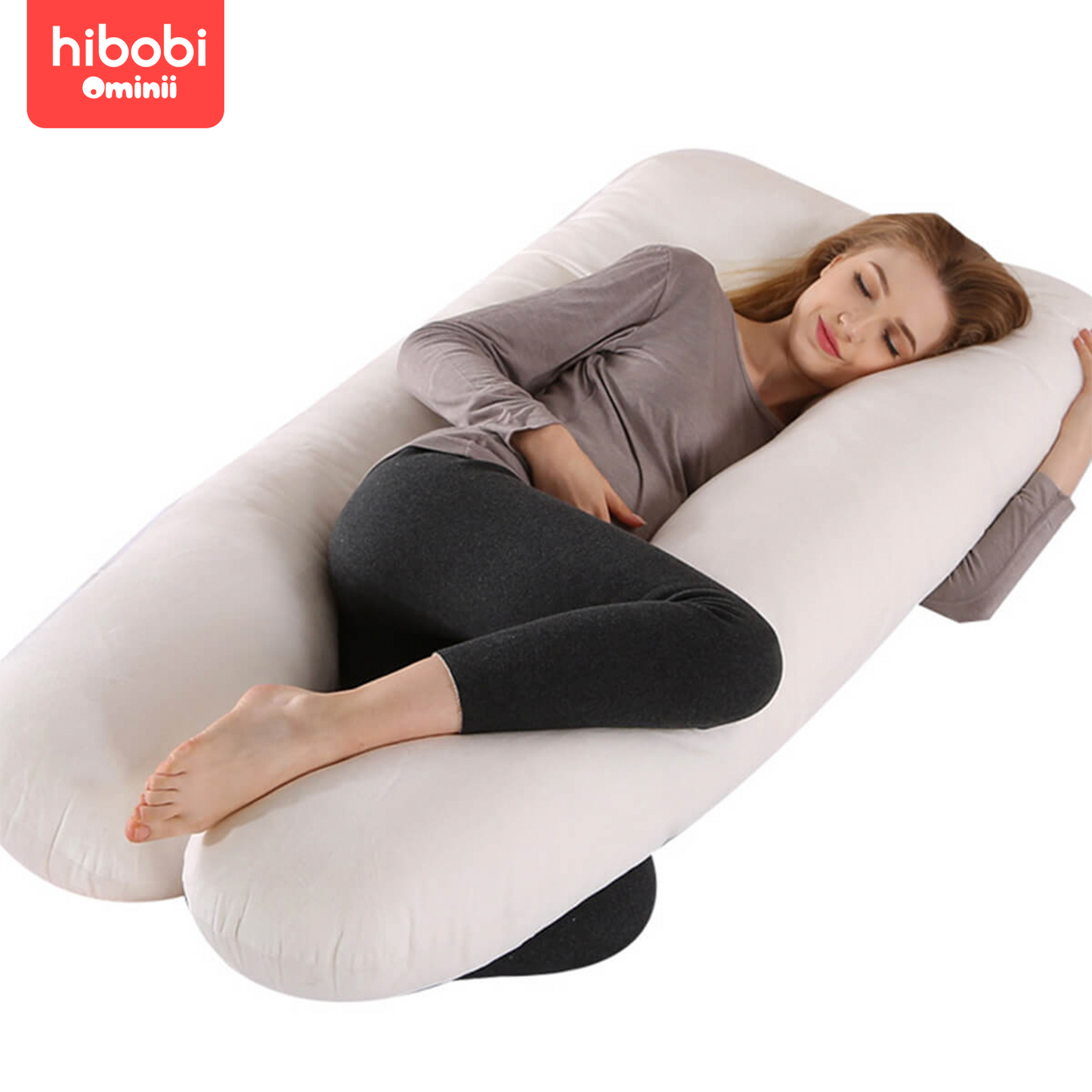 Hibobi Ominni Pregnancy Pillow, 140cm Length, Full U Shape Body Pillow, Pregnancy Pillow for Sleeping, Adult Body Pillow, Maternity Pillow and Pregnancy Essentials.
