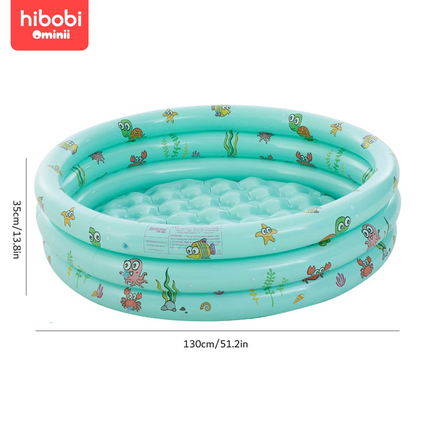 Hibobi Ominni Swimming Pool Children's Pool Large Swimming Pool Children's Ring Inflatable Swimming Pool, Suitable for Babies and Children to Swim and Play, Made of Safe PVC Material