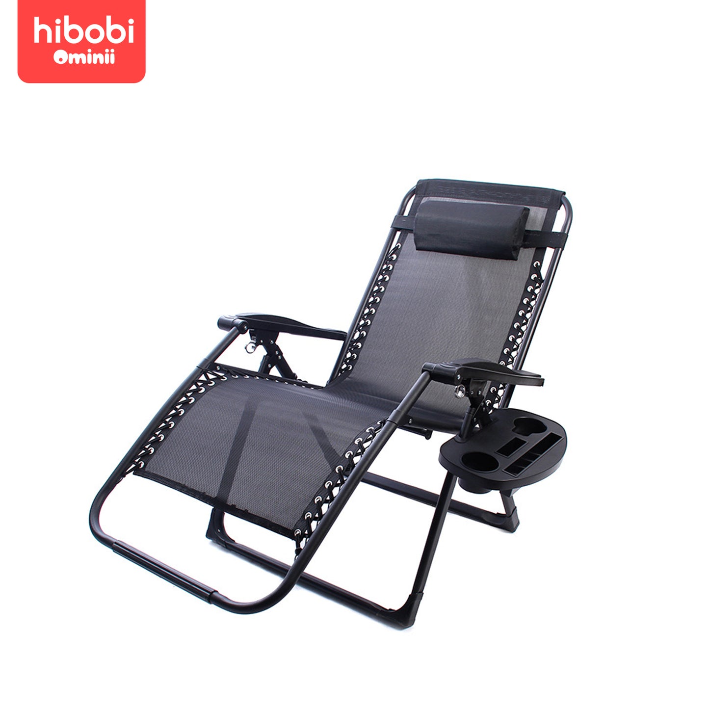 Hibobi Ominni portable beach chairs for sunbathing on balcony, outdoor camping and home for afternoon leisure. Back office chairs for lazy man (with cup holder)