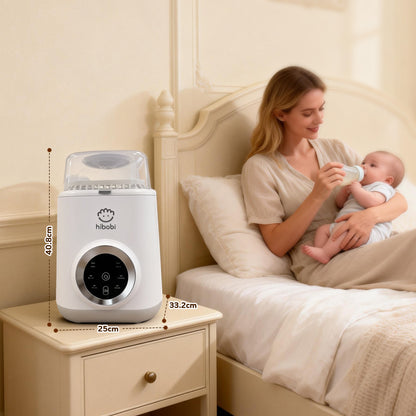 جهاز غسل وتعقيم وتجفيف رضّاعات الأطفال، مع وضعَي غسيل، يدعم تخزينًا نظيفًا حتى 72 ساعة، مناسب للرضّاعات والحلمات وأجزاء مضخات الحليب، يوفّر الوقت والجهد – أساسي للعائلات مع حديثي الولادة