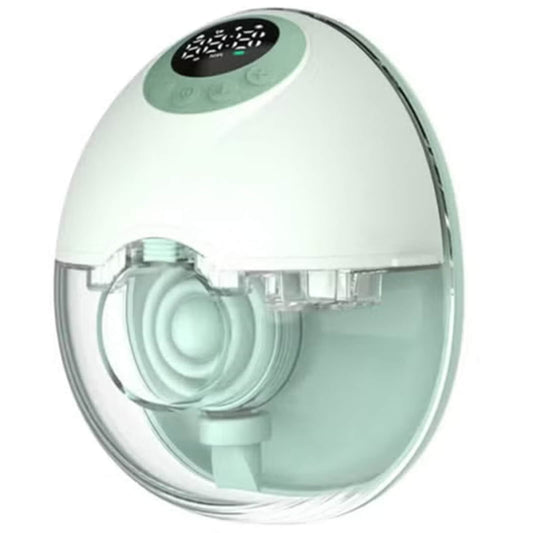 مضخة حليب كهربائية صامتة محمولة، مع 6 مقاسات، دليل صوتي ذكي، 4 أوضاع و12 مستوى شدة، 5 محولات سيليكون، وظيفة الذاكرة، مع جميع الملحقات (اللون الأخضر)