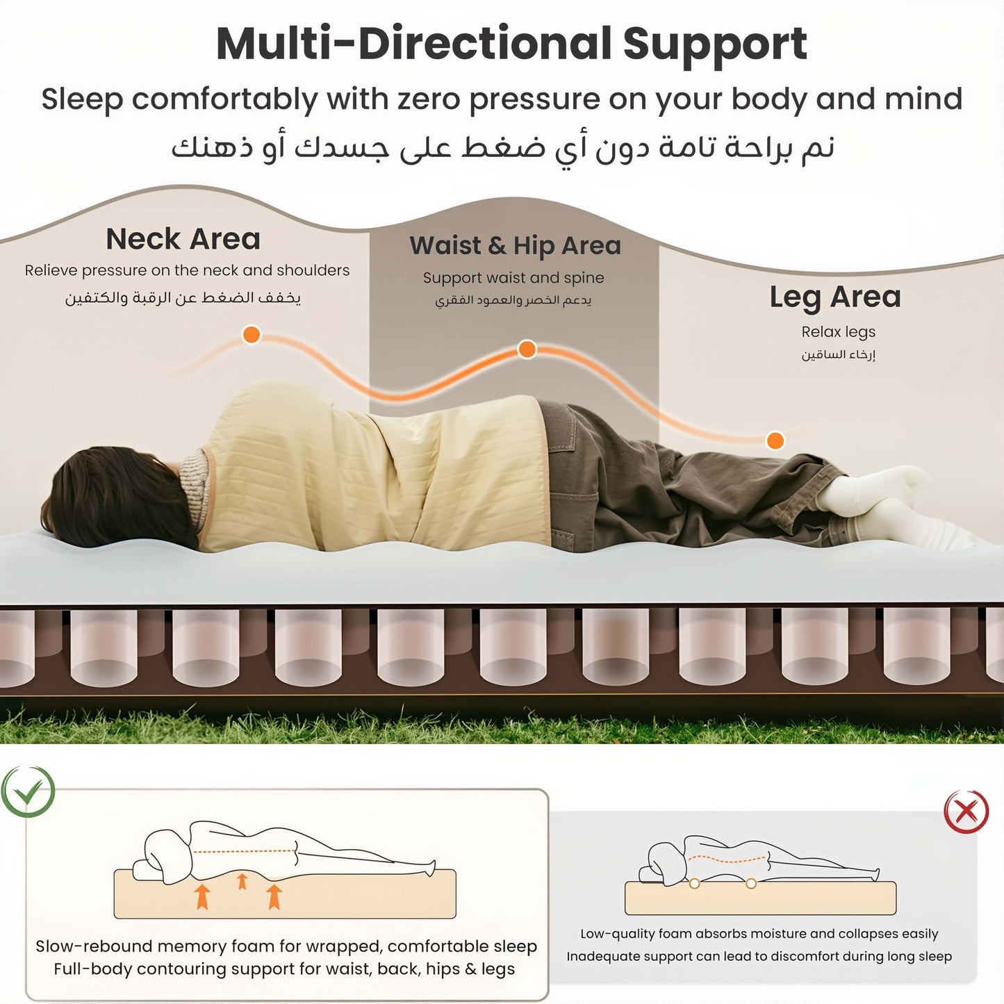 مرتبة هوائية مع مضخة مدمجة – سرير هوائي قابل للنفخ محمول للتخييم والسفر والمنزل، نفخ وتفريغ سريع، مصنوعة من PVC مقاوم للماء، مع وسادة وحقيبة تخزين