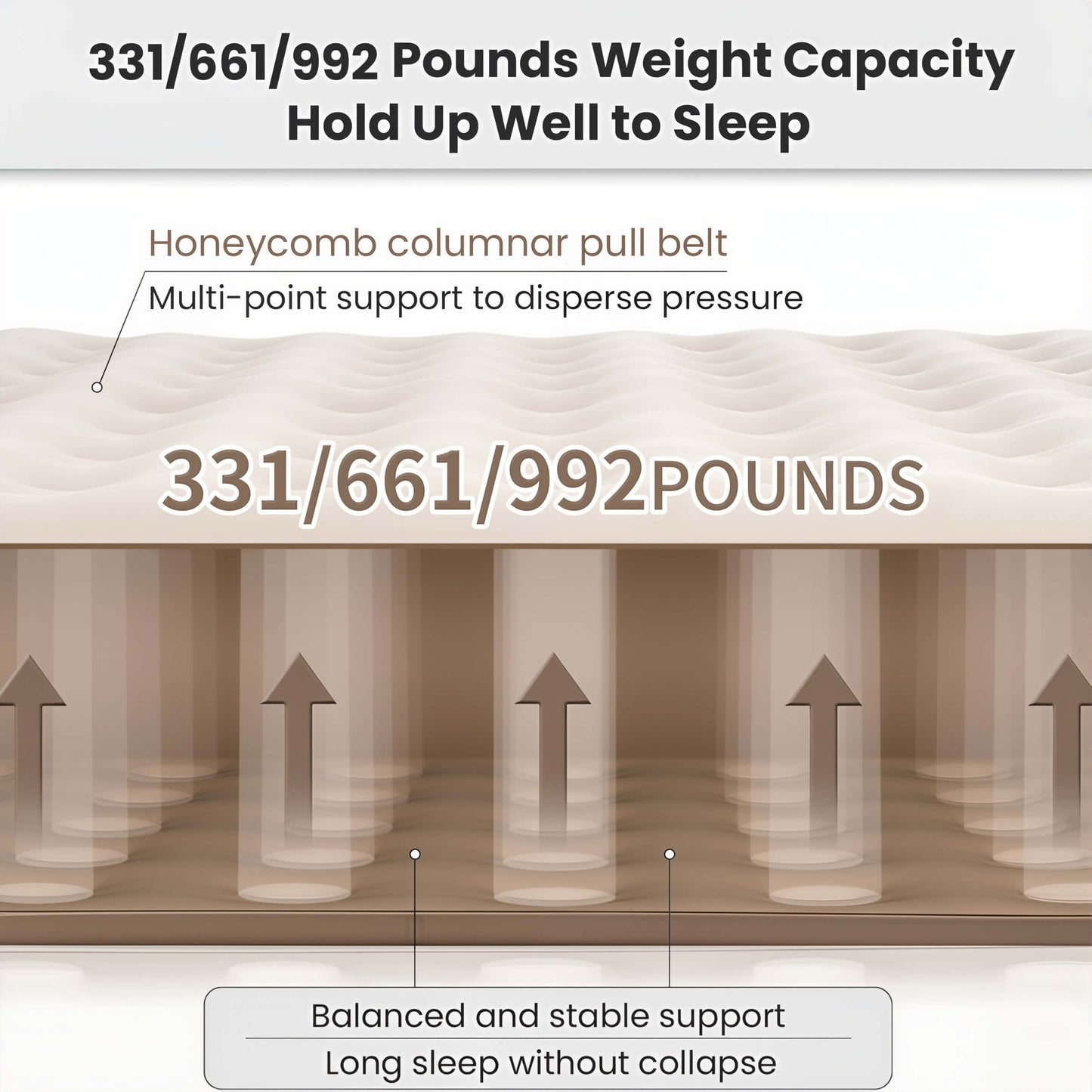 مرتبة هوائية مع مضخة مدمجة – سرير هوائي قابل للنفخ محمول للتخييم والسفر والمنزل، نفخ وتفريغ سريع، مصنوعة من PVC مقاوم للماء، مع وسادة وحقيبة تخزين