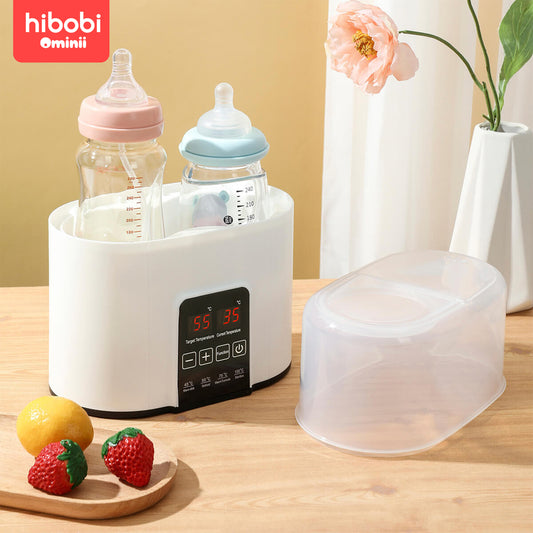 Hibobi Ominni Baby Bottle Sterilizer, Breastfeeding Milk Present Heater, Baby Bottle Sterilizer, Food Warmer, Natural Milk Dissolver, Double Baby Bottle Warmer (White)