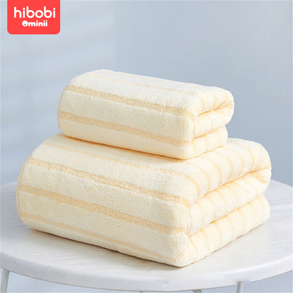 Hibobi Ominni Bath Towel Pearly velvet is soft on the skin and does not shed easily, dries quickly and has high water absorption, ideal for drying the head and body.