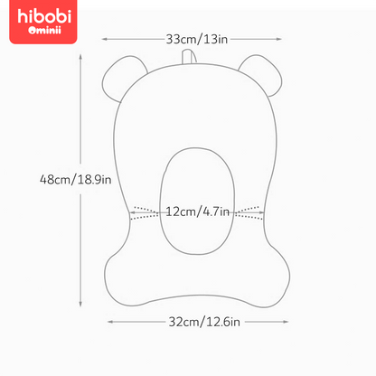 Hibobi Ominni Infant Bathtub Mat Seat, Foldable Foam Fits Most Infant Baths and Baby Essentials