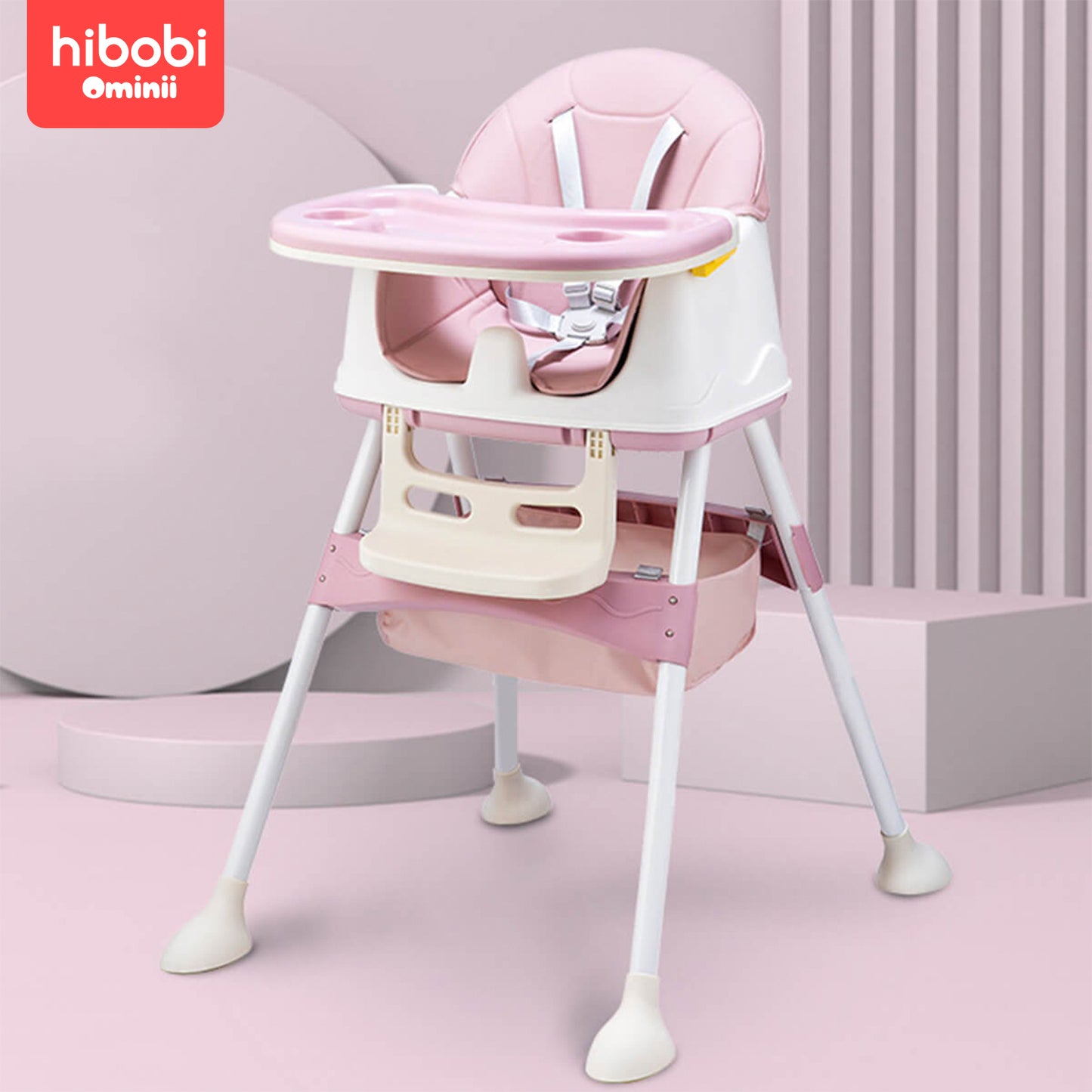 Hibobi Ominni Baby Chair Baby Dining Chair Baby Rocking Chair Foldable Infant Dining Chair, High Back, Multifunctional with Foldable Dining Table and Height Adjustable Chair