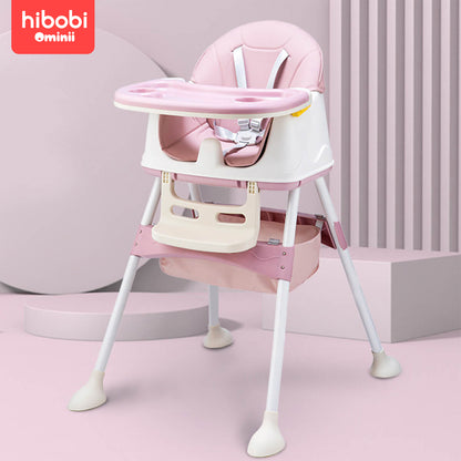 Hibobi Ominni Baby Chair Baby Dining Chair Baby Rocking Chair Foldable Infant Dining Chair, High Back, Multifunctional with Foldable Dining Table and Height Adjustable Chair