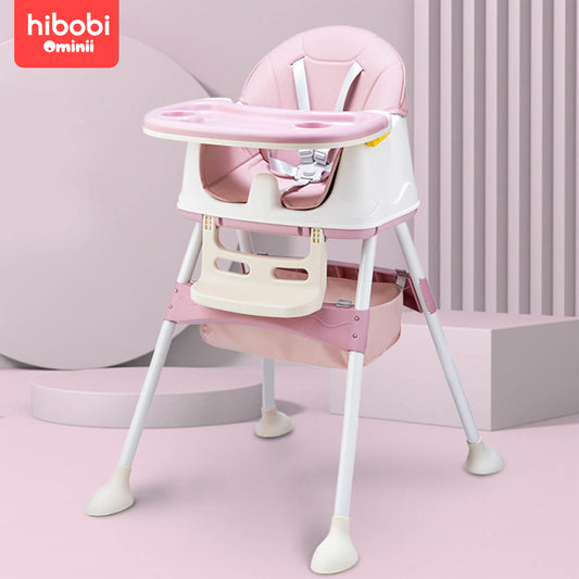 Hibobi Ominni Baby Chair Baby Dining Chair Baby Rocking Chair Foldable Infant Dining Chair, High Back, Multifunctional with Foldable Dining Table and Height Adjustable Chair