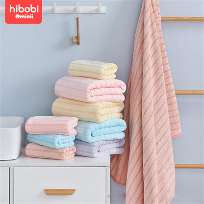 Hibobi Ominni Bath Towel Pearly velvet is soft on the skin and does not shed easily, dries quickly and has high water absorption, ideal for drying the head and body.