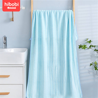 Hibobi Ominni Bath Towel Pearly velvet is soft on the skin and does not shed easily, dries quickly and has high water absorption, ideal for drying the head and body.