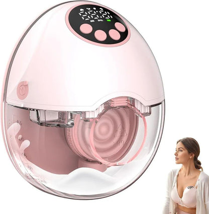 مضخة حليب كهربائية صامتة محمولة مزدوجة، مع 6 مقاسات، إرشاد صوتي ذكي، 4 أوضاع و12 مستوى شدة، 5 محولات سيليكون، وظيفة الذاكرة، مع جميع الملحقات – اللون الوردي