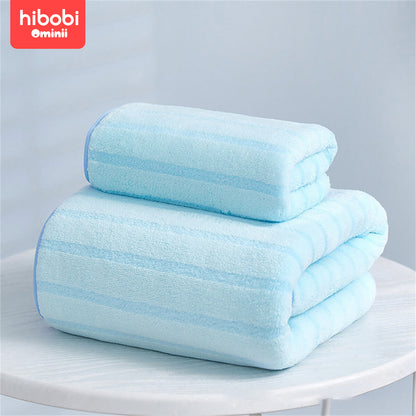 Hibobi Ominni Bath Towel Pearly velvet is soft on the skin and does not shed easily, dries quickly and has high water absorption, ideal for drying the head and body.
