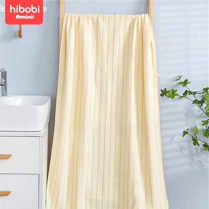 Hibobi Ominni Bath Towel Pearly velvet is soft on the skin and does not shed easily, dries quickly and has high water absorption, ideal for drying the head and body.