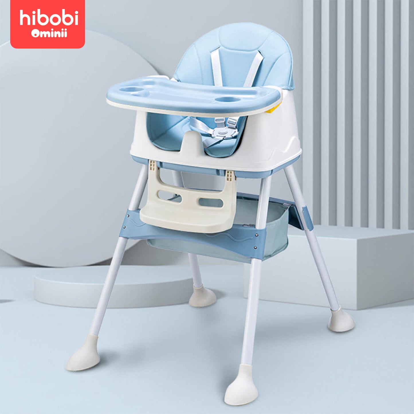 Hibobi Ominni Baby Chair Baby Dining Chair Baby Rocking Chair Foldable Infant Dining Chair, High Back, Multifunctional with Foldable Dining Table and Height Adjustable Chair