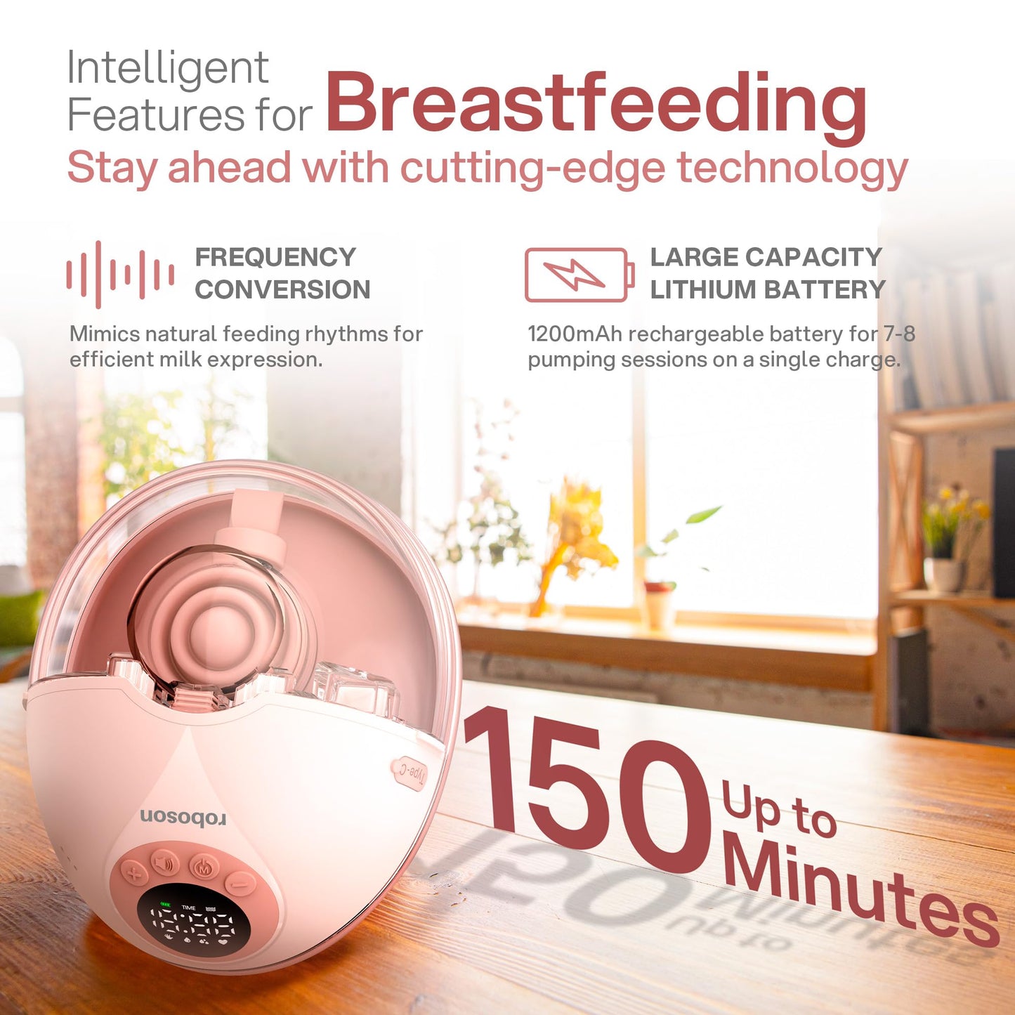 مضخة حليب كهربائية صامتة محمولة مزدوجة، مع 6 مقاسات، إرشاد صوتي ذكي، 4 أوضاع و12 مستوى شدة، 5 محولات سيليكون، وظيفة الذاكرة، مع جميع الملحقات – اللون الوردي